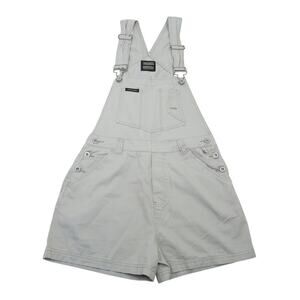 Vintage 90s Squeeze Khaki Tan Short Overalls Shortalls Medium NWT